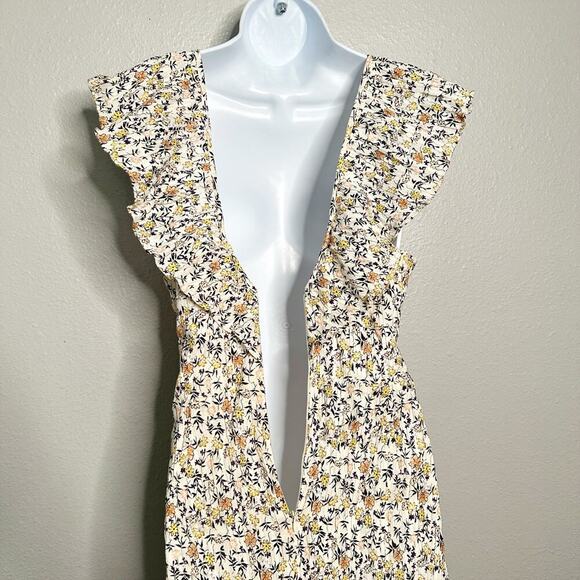 Minkpink Surrey Ditsy Floral Mini Dress Women's Size Medium NEW V neck ruffle - Picture 7 of 13